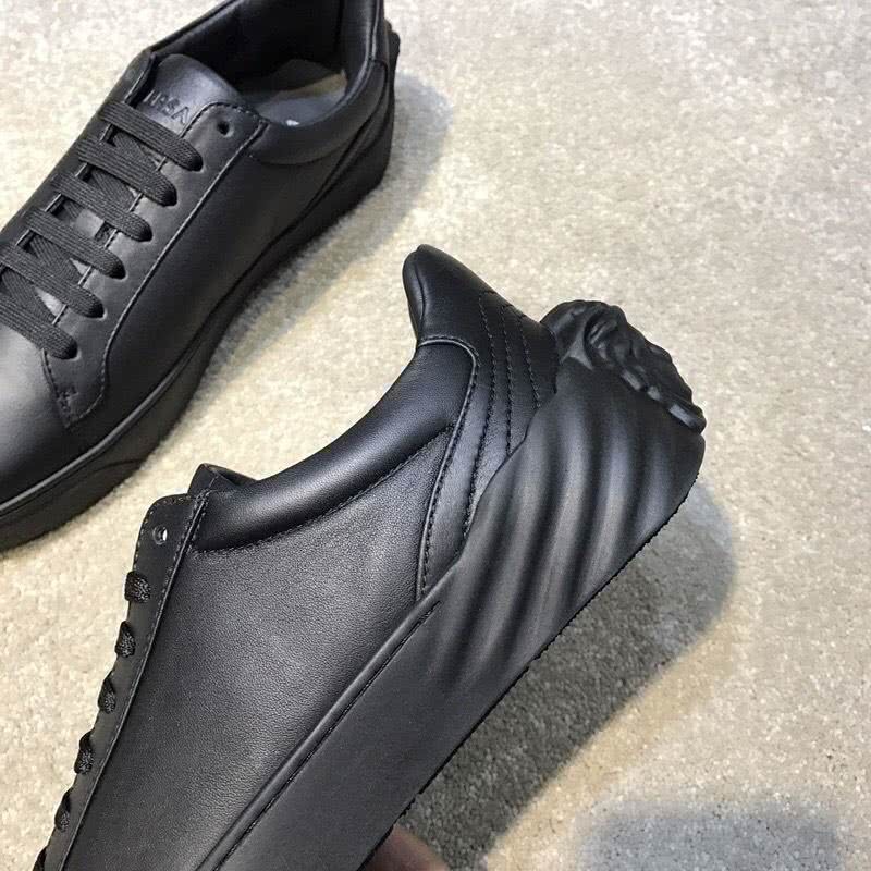 Versace Top Quality Casual Shoes Cowhide Black Men 7