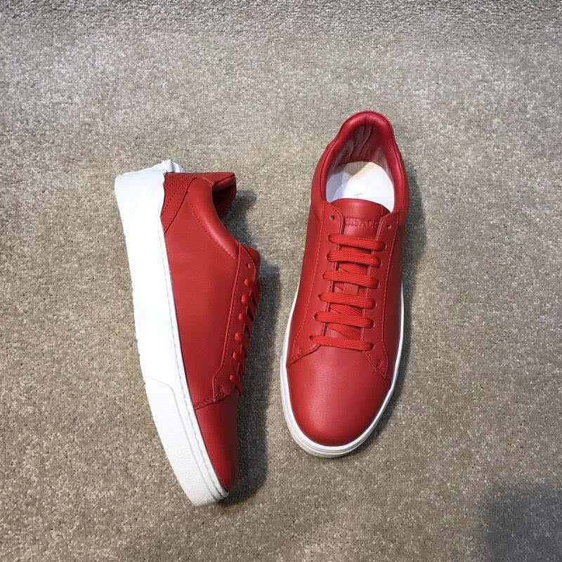Versace Top Quality Casual Shoes Simple Cowhide Red Men 6