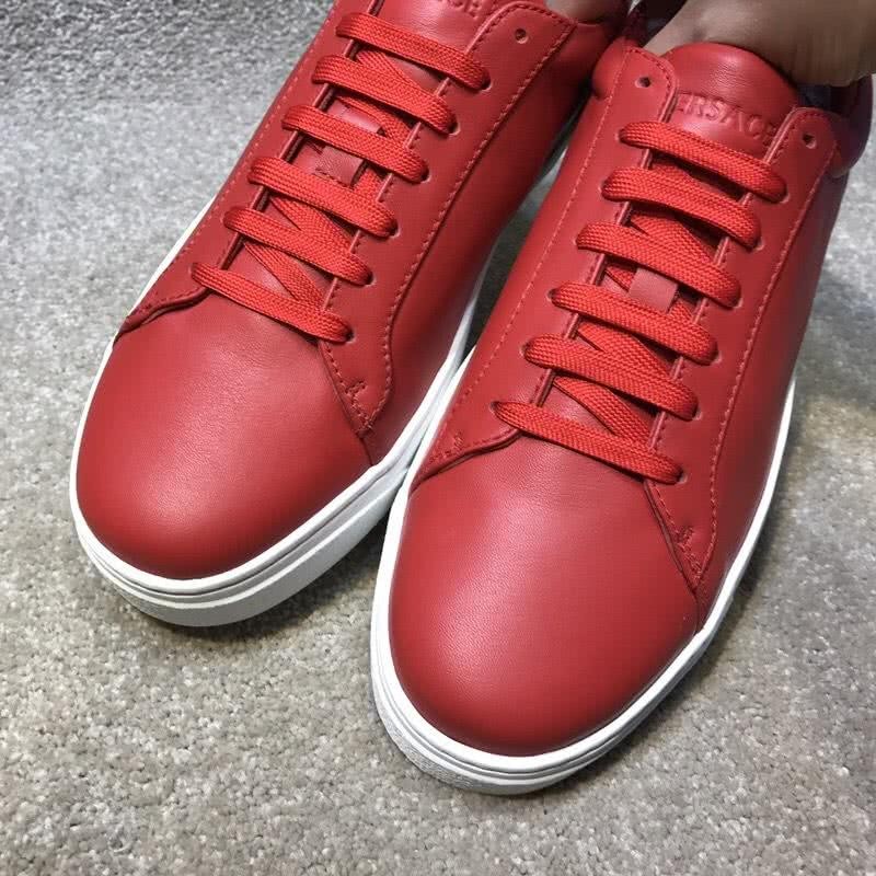 Versace Top Quality Casual Shoes Simple Cowhide Red Men 8