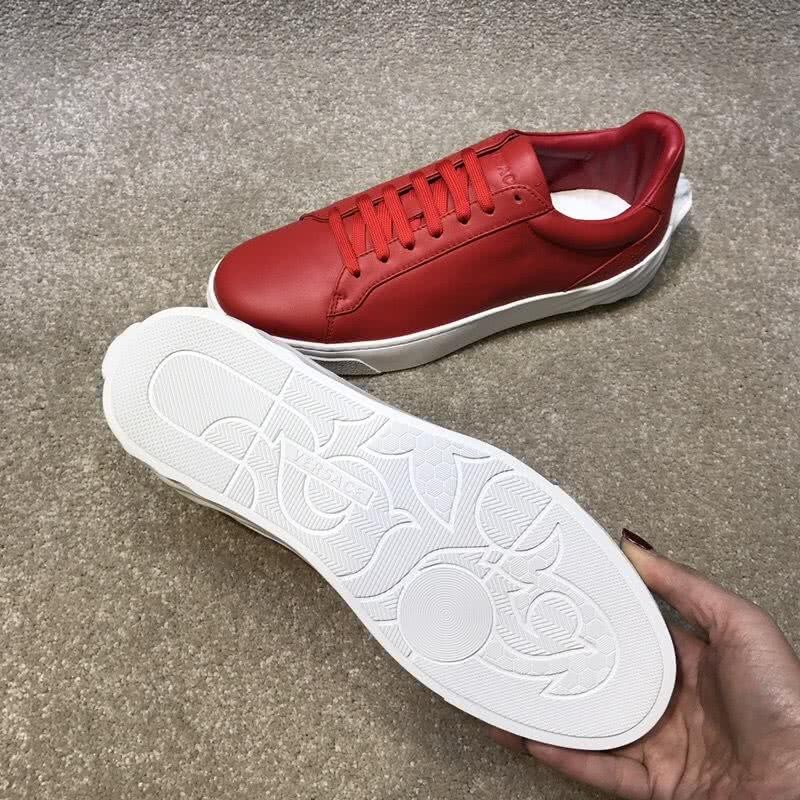Versace Top Quality Casual Shoes Simple Cowhide Red Men 9