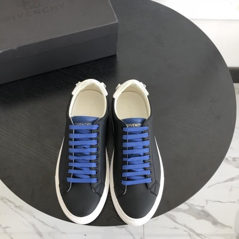 Givenchy Sneakers Black Upper Blue Shoelaces White Sole Men 2