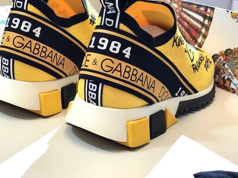 Dolce & Gabbana Sneakers Graffiti Yellow Black Men And Women 8