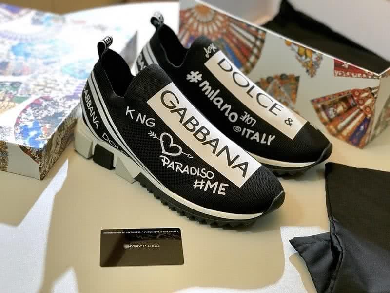 Dolce & Gabbana Sneakers Graffiti Black White Men And Women 3