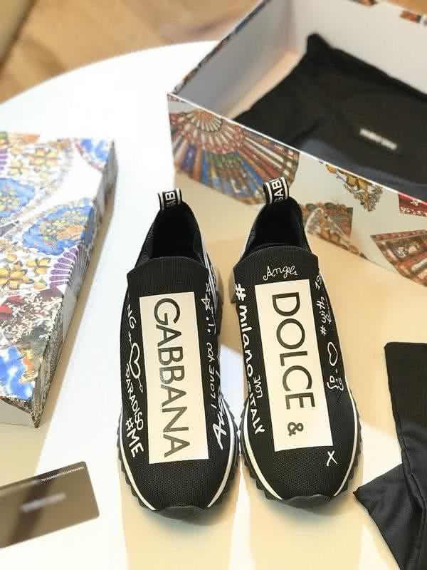 Dolce & Gabbana Sneakers Graffiti Black White Men And Women 5