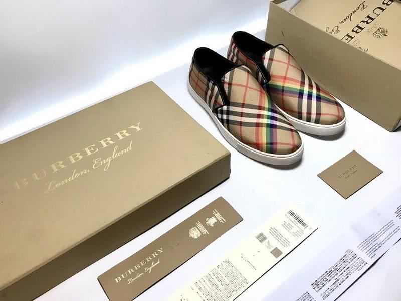 Burberry Fashion Comfortable Shoes Cowhide Yellow And Red Men 1