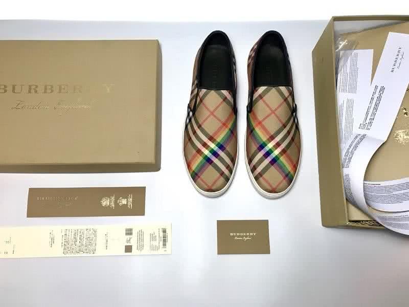 Burberry Fashion Comfortable Shoes Cowhide Yellow And Red Men 4