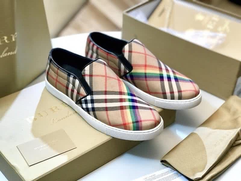 Burberry Fashion Comfortable Shoes Cowhide Yellow And Red Men 5