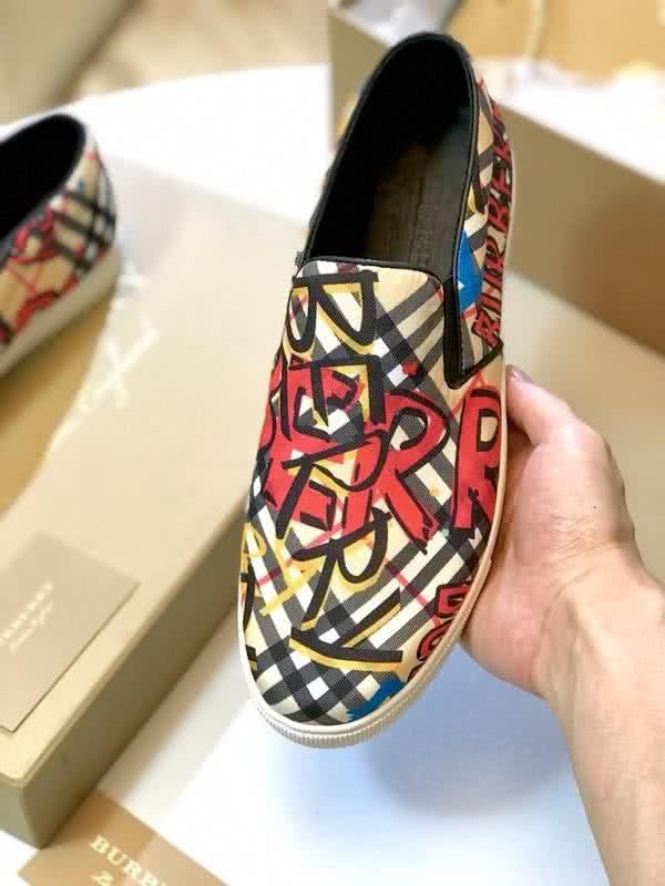 Burberry Fashion Comfortable Shoes Cowhide Yellow And Red Men 7