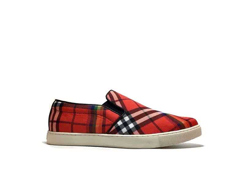 Burberry Fashion Comfortable Shoes Cowhide White And Red Men 2