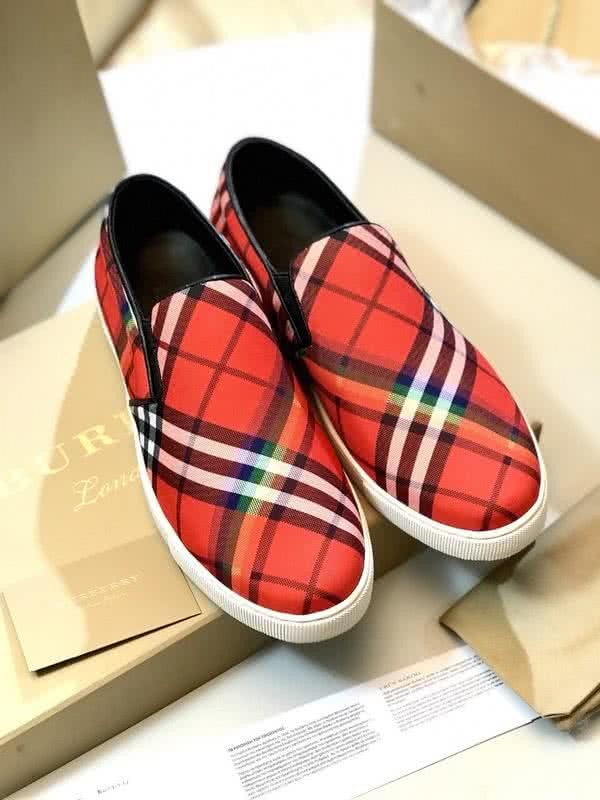 Burberry Fashion Comfortable Shoes Cowhide White And Red Men 6