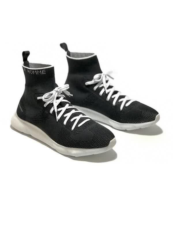 Dior Sock Shoes Lace-ups Black Upper White Sole Men 1