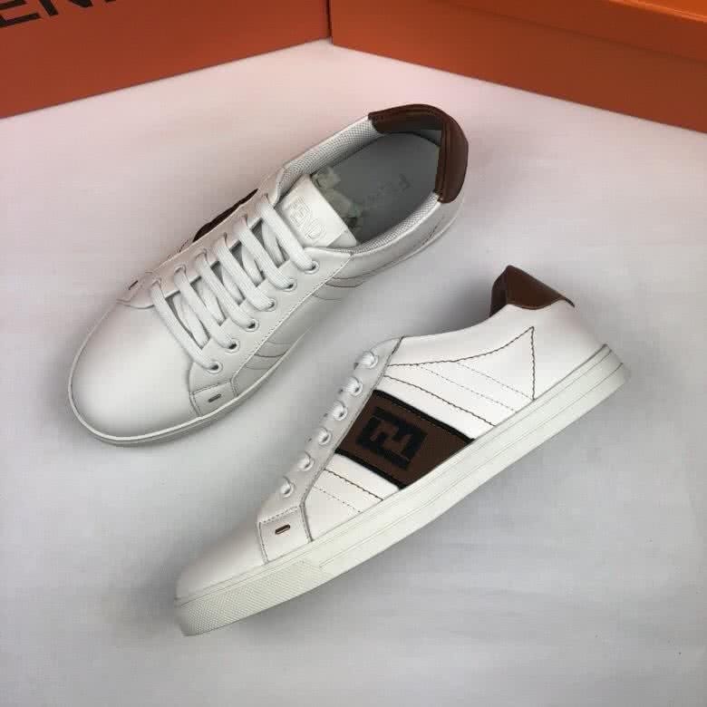 Fendi Sneakers Lace-ups White And Brown Men 1