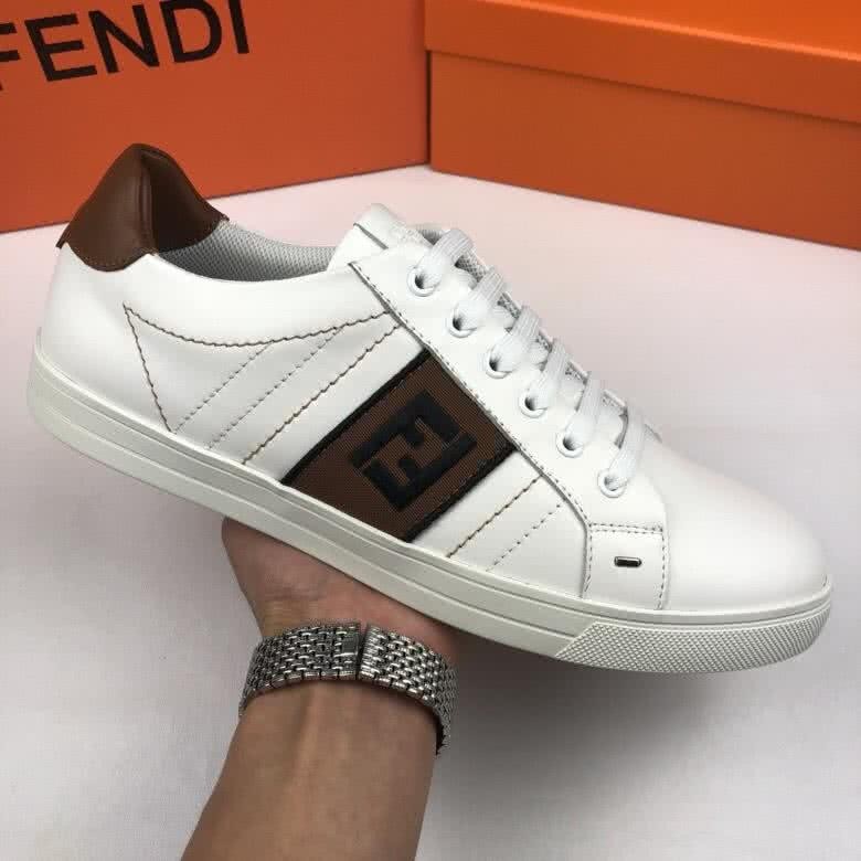 Fendi Sneakers Lace-ups White And Brown Men 3