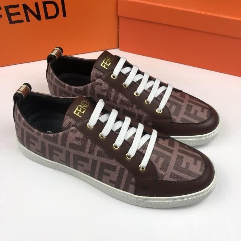 Fendi Sneakers Lace-ups Black Brown Men 3