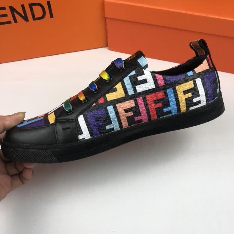 Fendi Sneakers Lace-ups Black Upper Colorful Letters Men 7