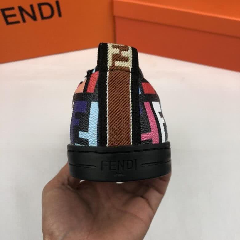 Fendi Sneakers Lace-ups Black Upper Colorful Letters Men 8