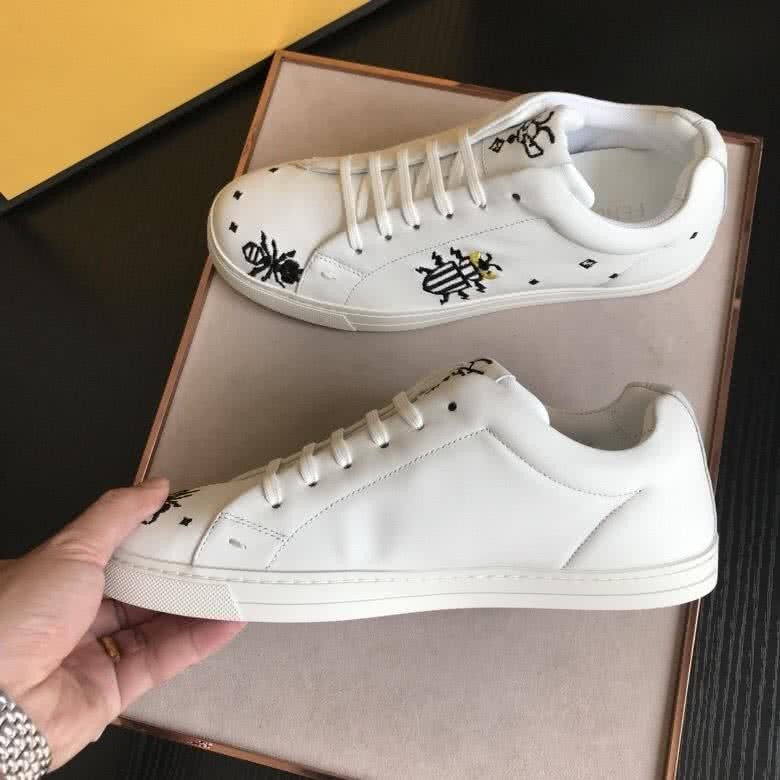 Fendi Sneakers Lace-ups Embroidery White Men 6