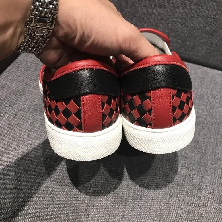 Bottega Veneta New Fashion Loafers Cowhide Red And Black Men 8