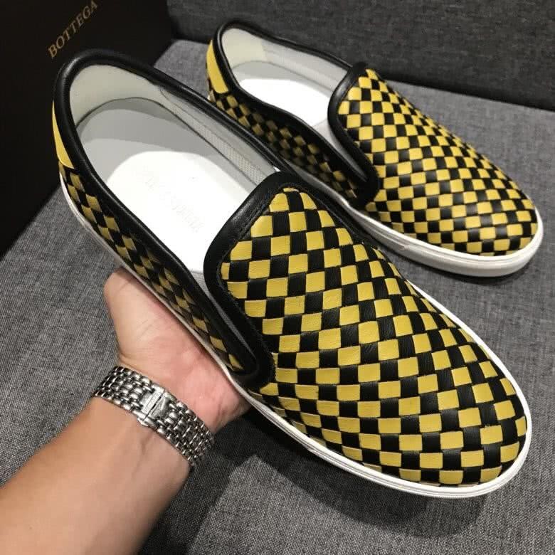 Bottega Veneta New Fashion Loafers Cowhide Yellow And Black Men 3