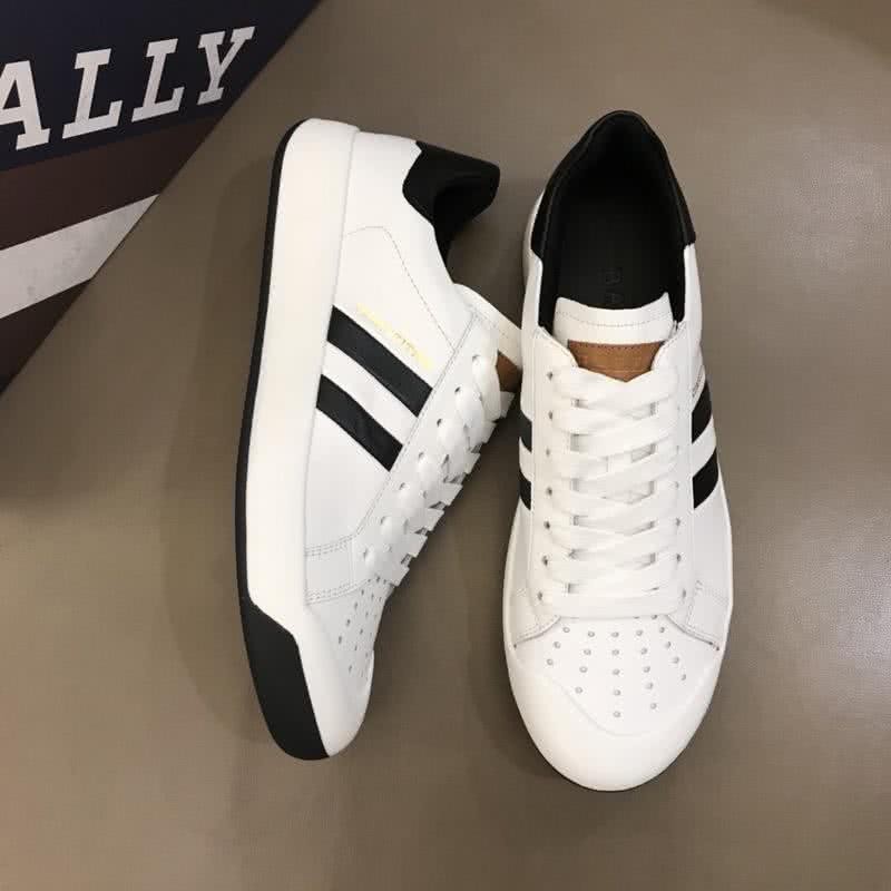 Bally Fashion Sports Shoes Cowhide White And Black Men 3