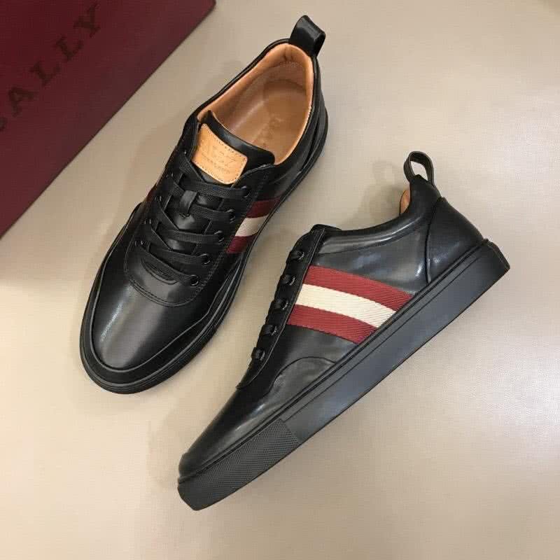 Bally Fashion Sports Shoes Cowhide Red And Black Men 1