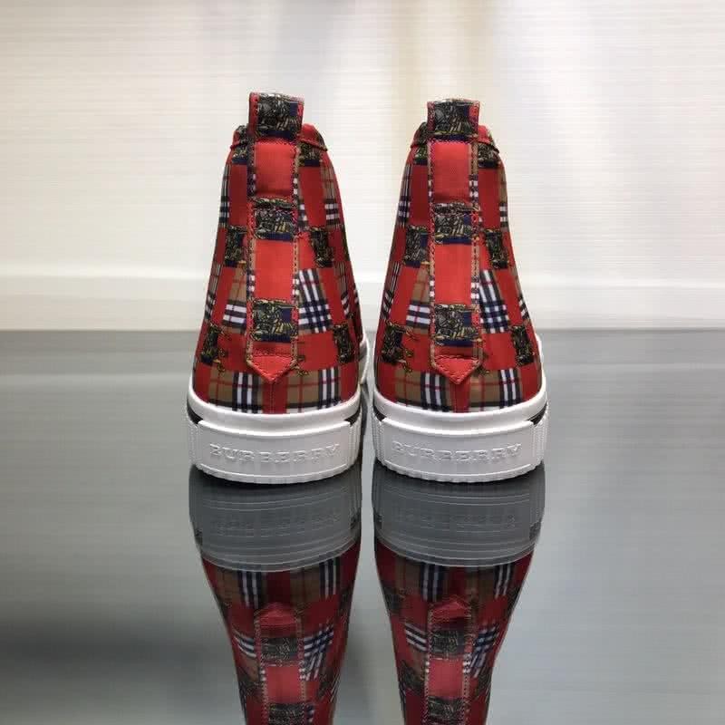 Burberry Fashion Comfortable Shoes Cowhide White And Red Women/Men 7
