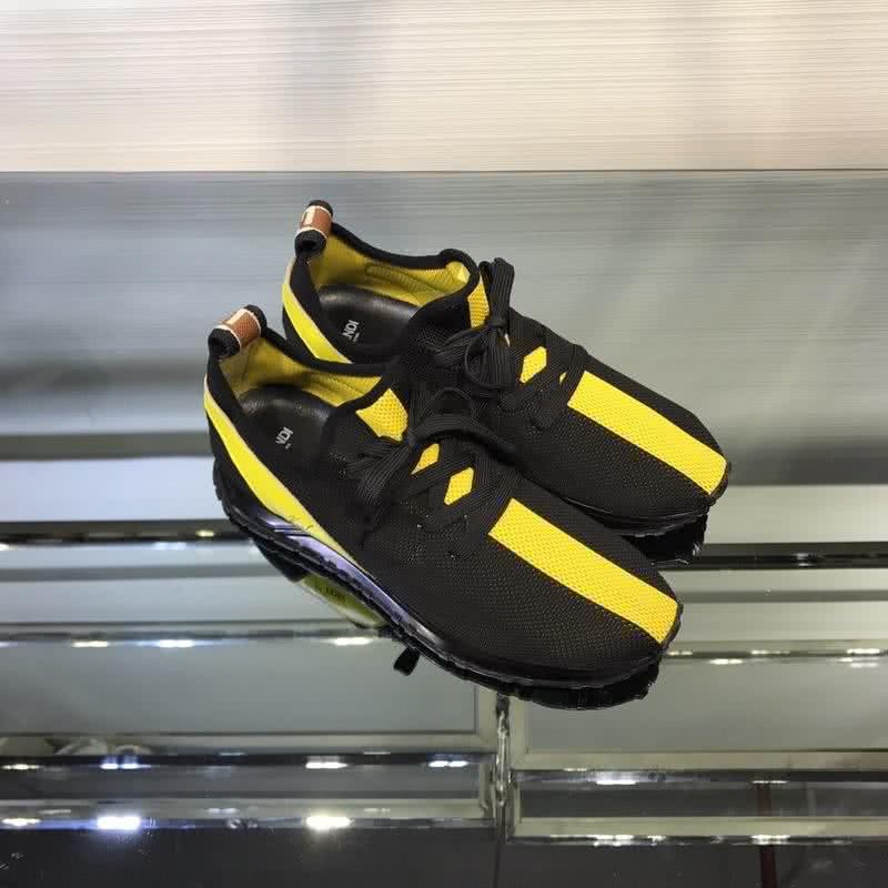 Fendi Sneakers Fabric Black And Yellow Men 3