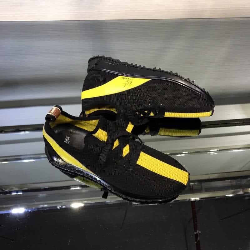 Fendi Sneakers Fabric Black And Yellow Men 4
