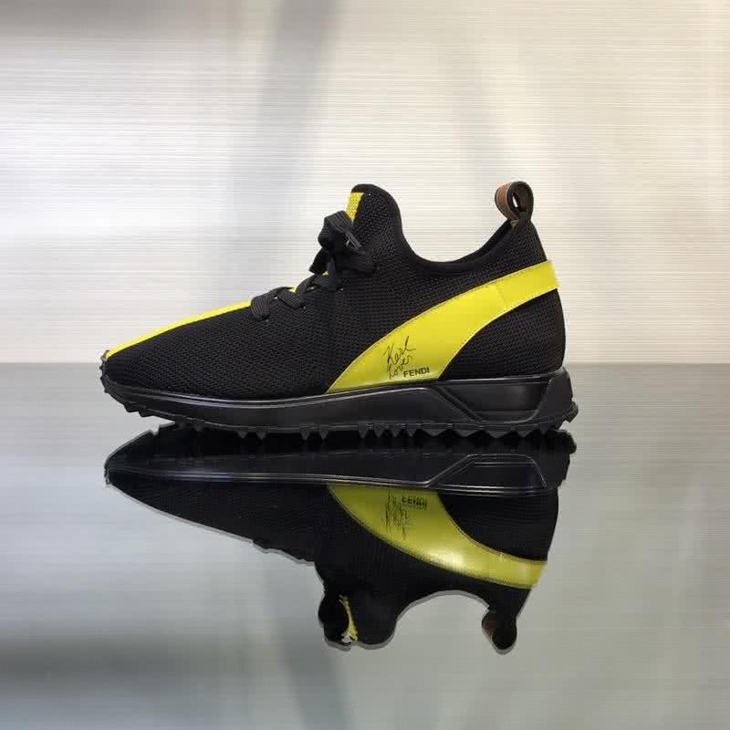 Fendi Sneakers Fabric Black And Yellow Men 5
