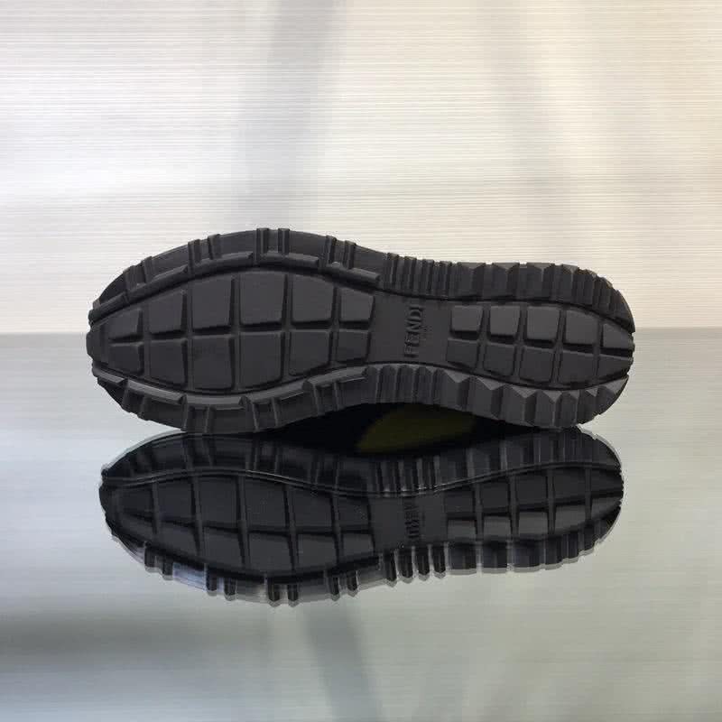 Fendi Sneakers Fabric Black And Yellow Men 6