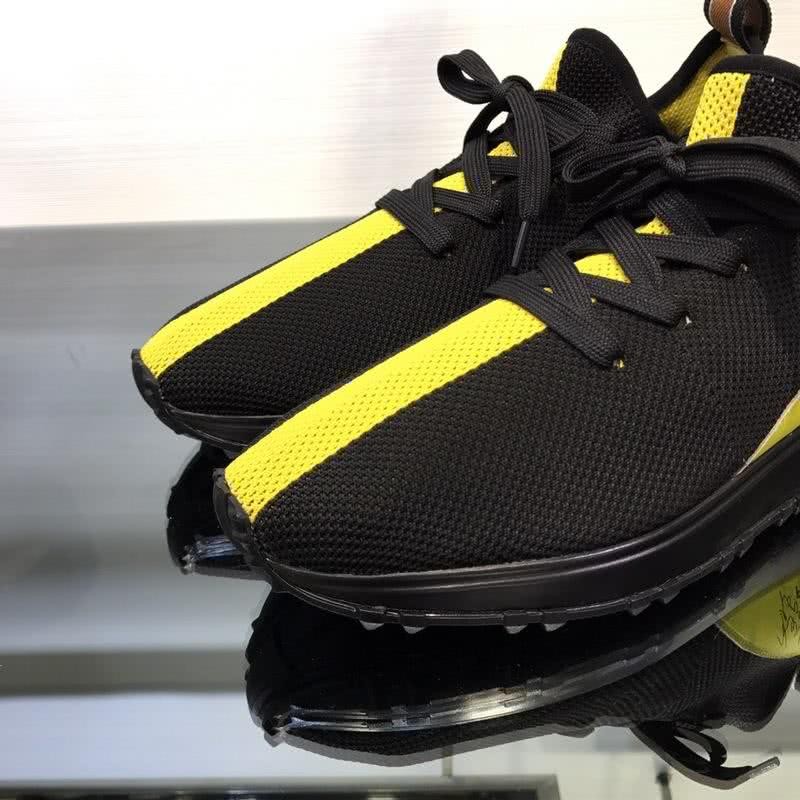 Fendi Sneakers Fabric Black And Yellow Men 7