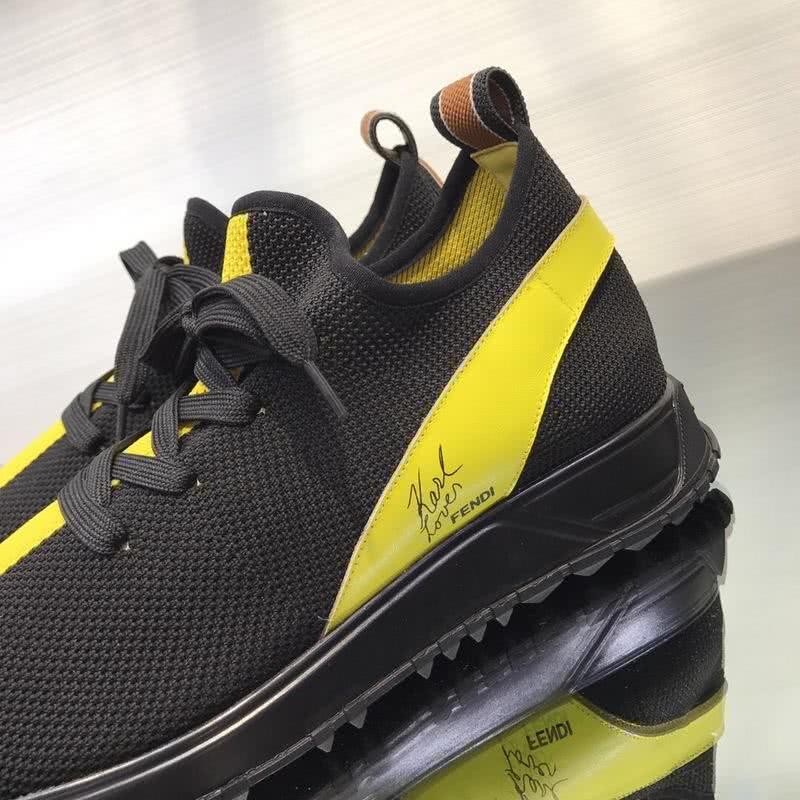 Fendi Sneakers Fabric Black And Yellow Men 8