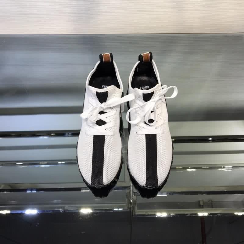 Fendi Sneakers Fabric White And Black Men 2