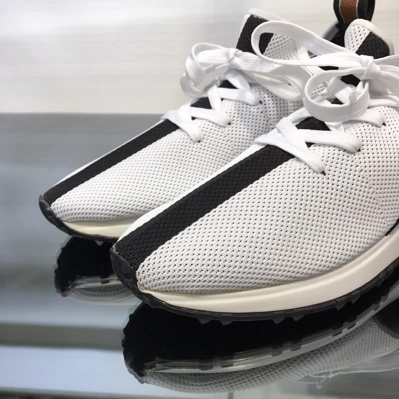 Fendi Sneakers Fabric White And Black Men 7