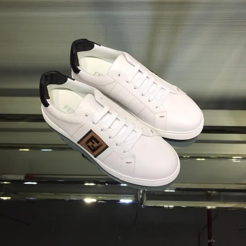 Fendi Sneakers Lace-ups White Black And Brown Men 3
