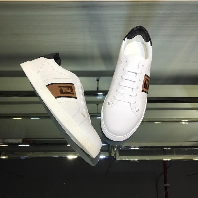 Fendi Sneakers Lace-ups White Black And Brown Men 5