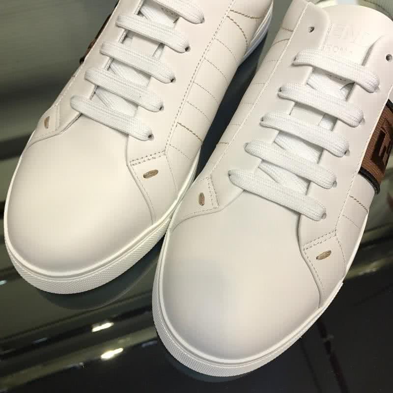 Fendi Sneakers Lace-ups White Black And Brown Men 4