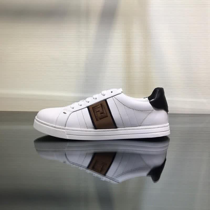 Fendi Sneakers Lace-ups White Black And Brown Men 9