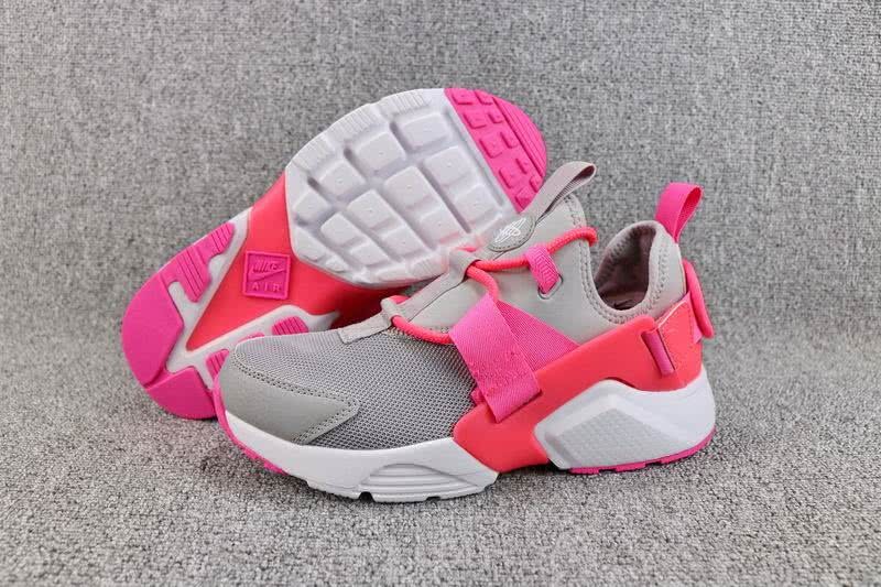 Nike Air Huarache City Low  Women Grey Pink Shoes 1
