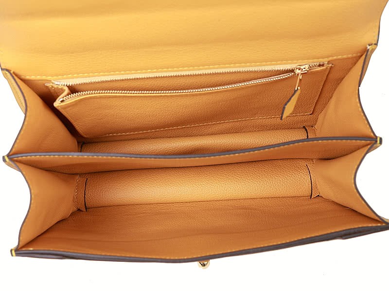 Hermes Stirrup Shoulder Bag Yellow 9