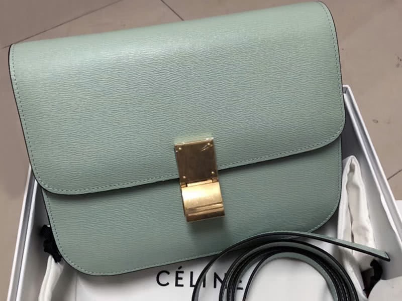 Celine Medium Classic Bag In Box Calfskin Mint Green 1