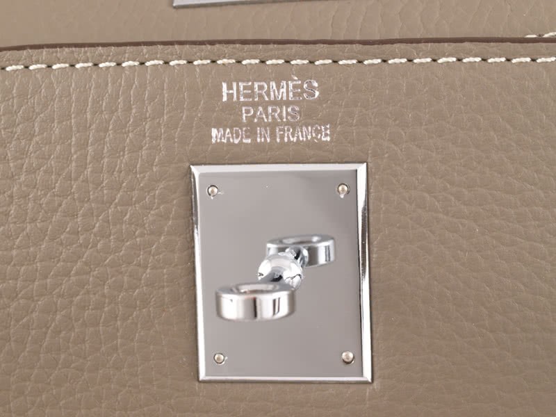 Hermes Kelly 32cm Togo Leather Clemence Gris Clair 10