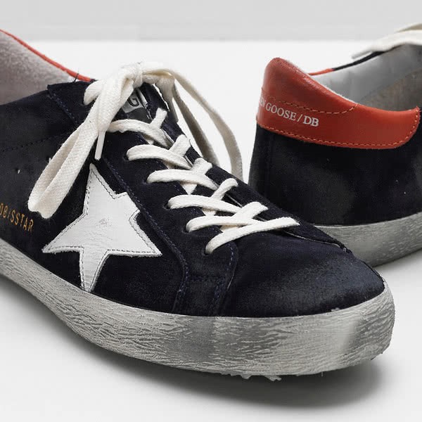 Golden Goose Superstar Sneakers G32MS590.E99 Calf suede Star and heel is leather 4