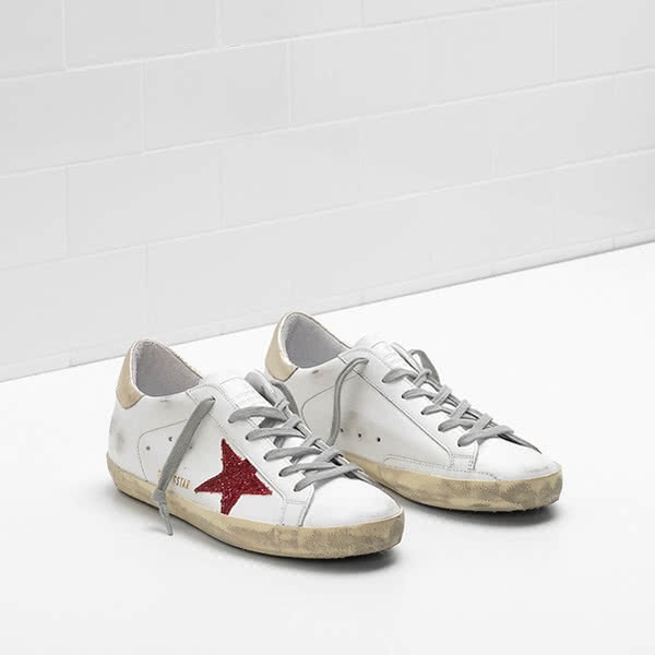 Golden Goose Superstar Sneakers G32WS590.G63 calf leather red star 3