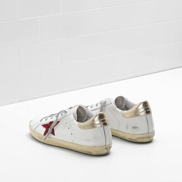 Golden Goose Superstar Sneakers G32WS590.G63 calf leather red star 2