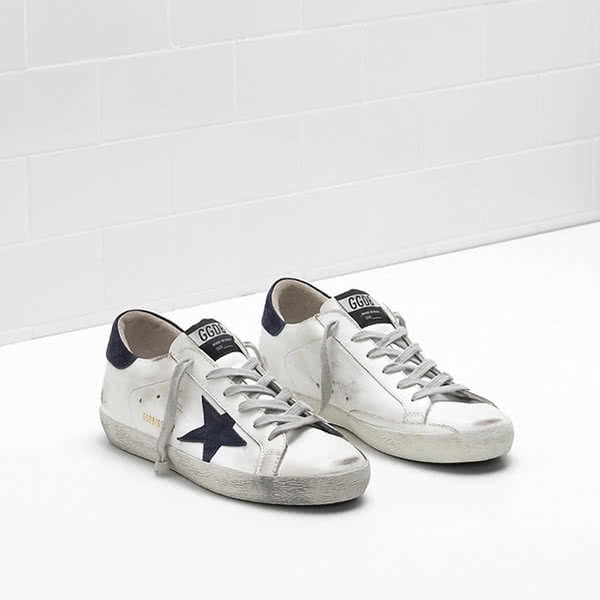 Golden Goose Superstar Sneakers G33WS590.H12 calf leather Suede star white 2
