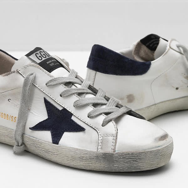Golden Goose Superstar Sneakers G33WS590.H12 calf leather Suede star white 4