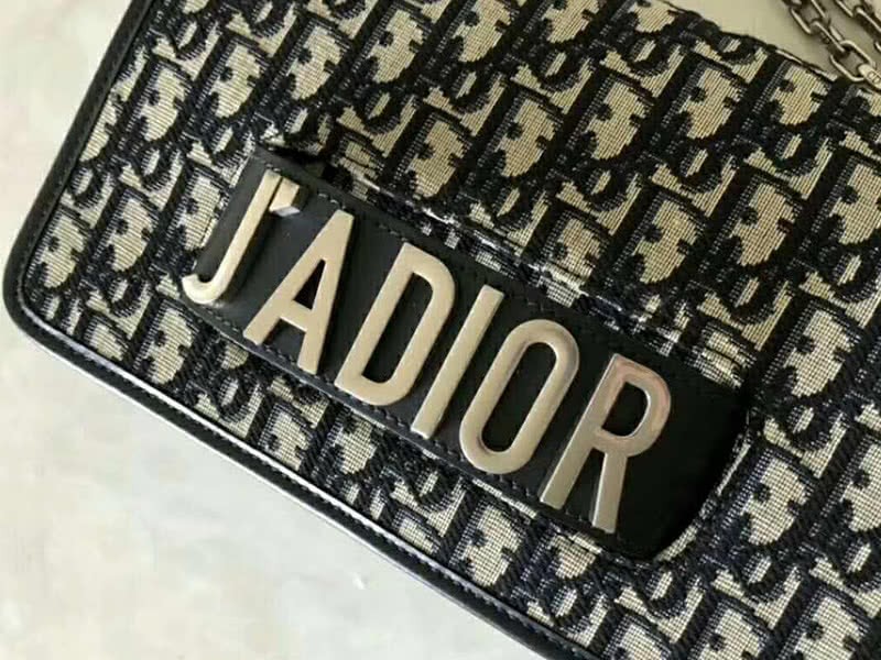 Dior J'Adior Flap Canvas Silver Hardware Black d10050302 6