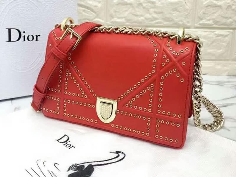 Dior Small Diorama Calfskin Bag Red d0421-12 2