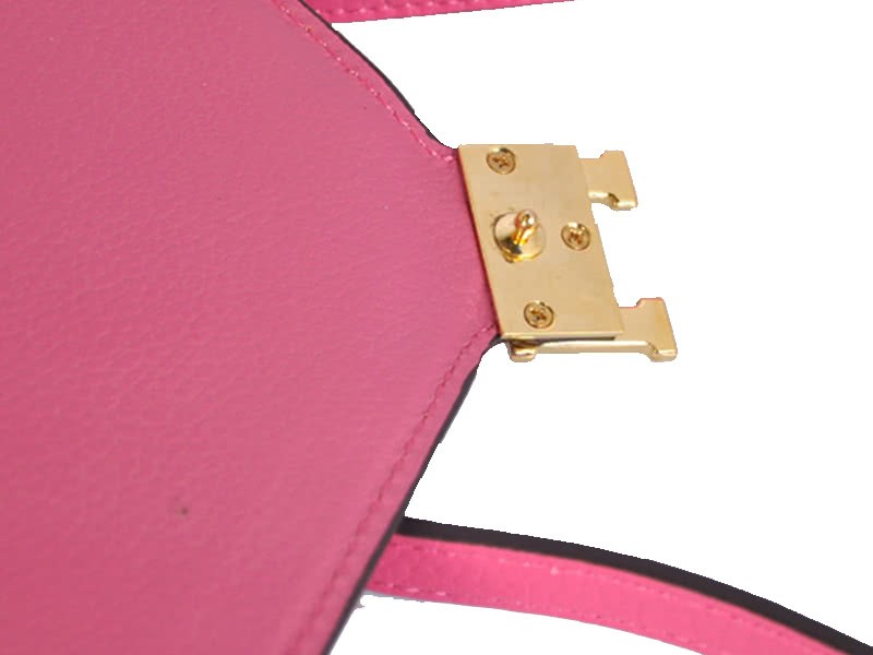 Hermes Pilot Envelope Clutch Hot Pink With Gold Hardware 8
